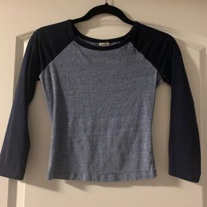 Blue two tone long sleeve